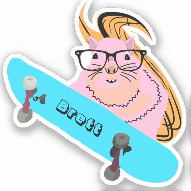 Adesivo Esquilo Malvado #400 Brett Skateboard (Frente)