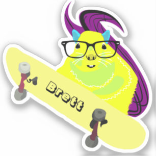 Adesivo Esquilo malvado #416 Brett Skateboard