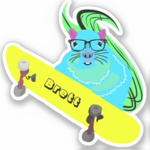 Adesivo Esquilo malvado #424 Brett Skateboard