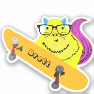 Adesivo Esquilo malvado #434 Brett Skateboard