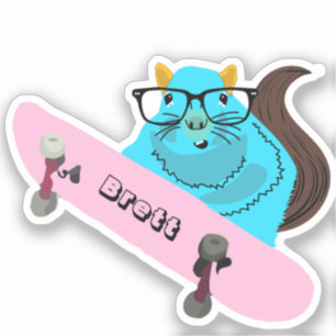 Adesivo Esquilo malvado #443 Brett Skateboard