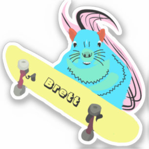 Adesivo Esquilo malvado #451 Brett Skateboard