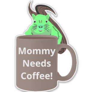 Adesivo Esquilo Malvado #475 Café Cup