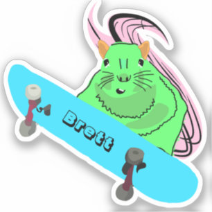 Adesivo Esquilo malvado #497 Brett Skateboard