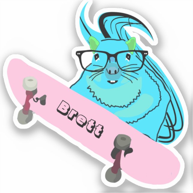 Adesivo Esquilo malvado #501 Brett Skateboard (Frente)