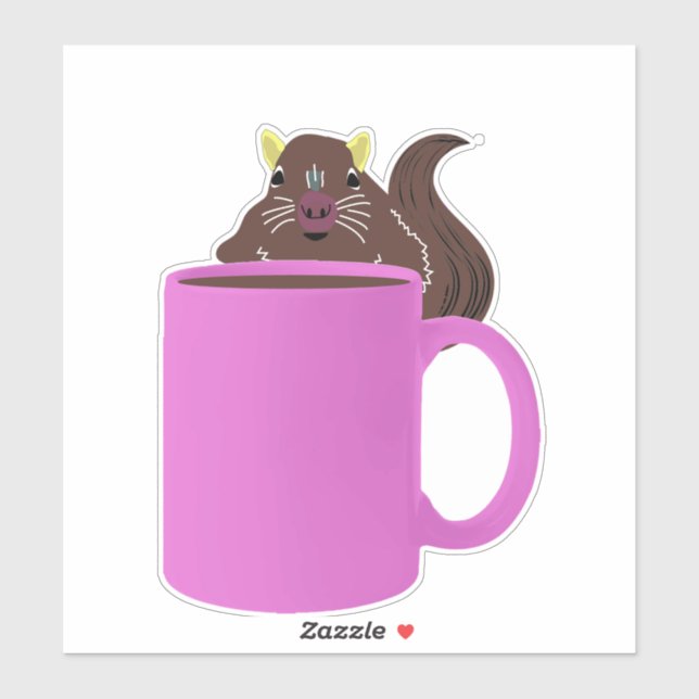 Adesivo Esquilo malvado #504 (Folha)