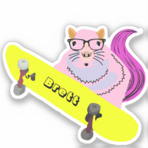 Adesivo Esquilo malvado #520 Brett Skateboard