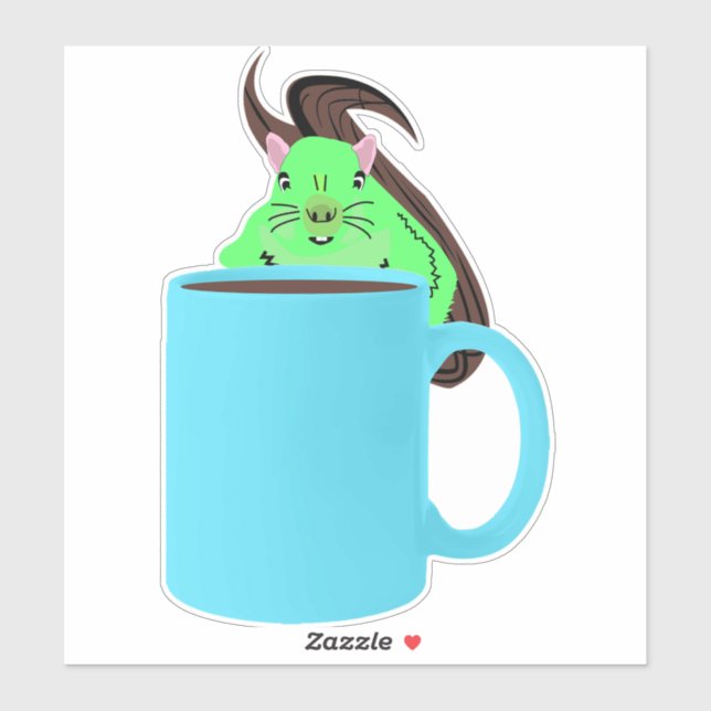 Adesivo Esquilo malvado #522 (Folha)