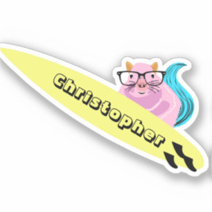 Adesivo Esquilo malvado #550 surfando