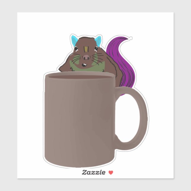 Adesivo Esquilo malvado #557 (Folha)