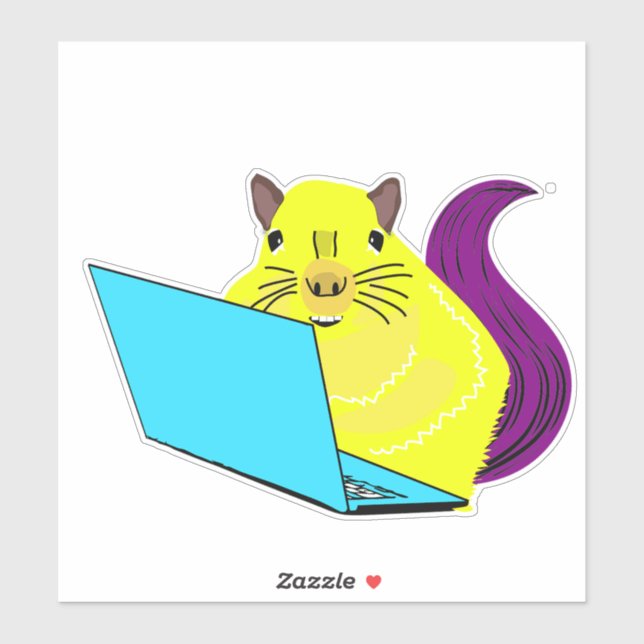 Adesivo Esquilo malvado #56 (Folha)