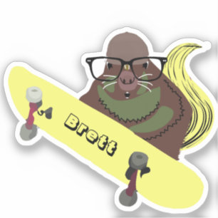 Adesivo Esquilo Malvado #601 Brett Skateboard
