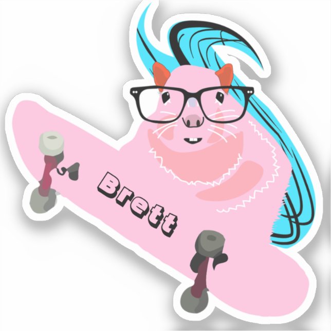 Adesivo Esquilo Malvado #633 Brett Skateboard (Frente)