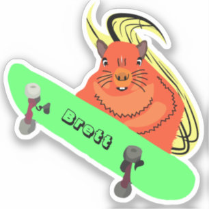 Adesivo Esquilo Malvado #642 Brett Skateboard