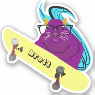 Adesivo Esquilo Malvado #654 Brett Skateboard