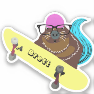Adesivo Esquilo malvado #687 Brett Skateboard