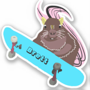 Adesivo Esquilo Malvado #688 Brett Skateboard