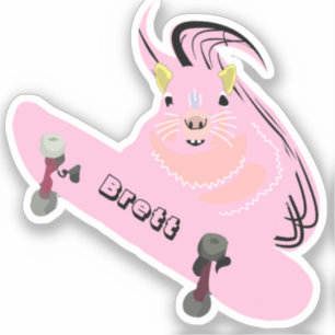 Adesivo Esquilo malvado #698 Brett Skateboard