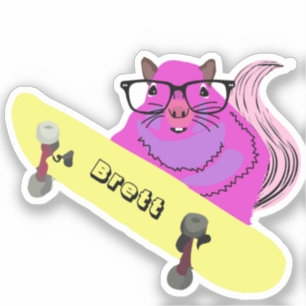 Adesivo Esquilo Malvado #700 Brett Skateboard