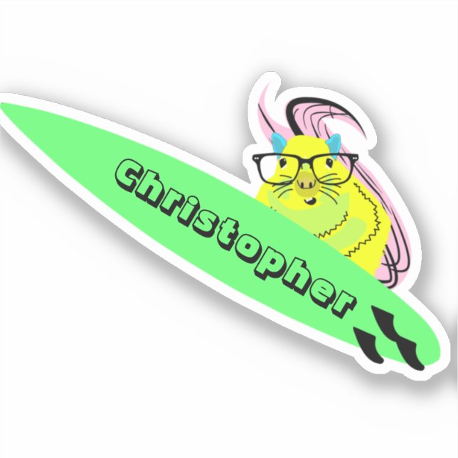 Adesivo Esquilo Malvado #751 Surfe (Frente)