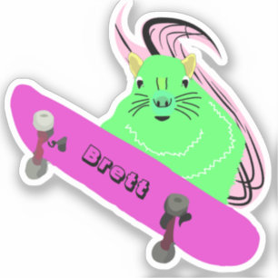 Adesivo Esquilo Malvado #763 Brett Skateboard