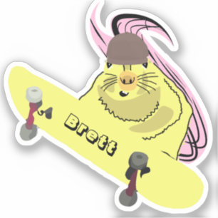Adesivo Esquilo malvado #767 Brett Skateboard