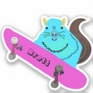 Adesivo Esquilo malvado #793 Brett Skateboard