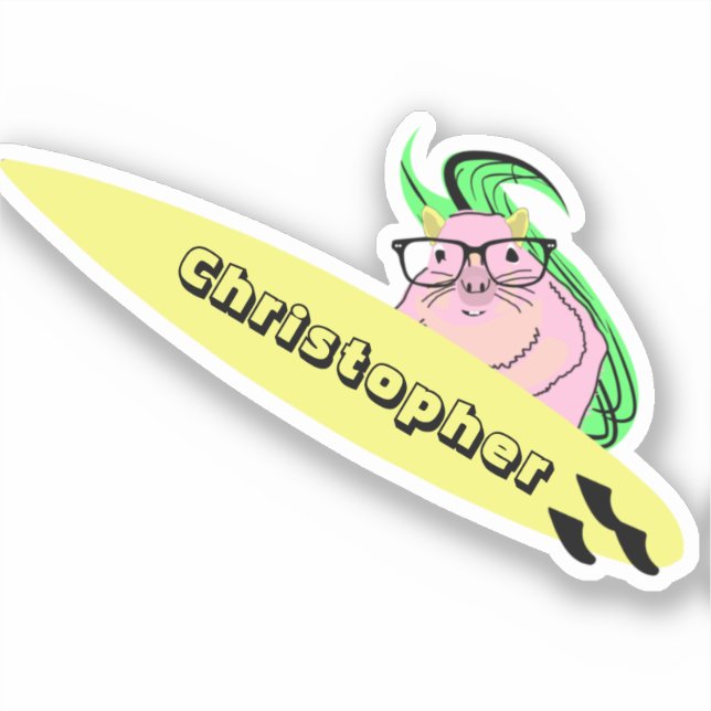 Adesivo Esquilo Malvado #804 Surfe (Frente)