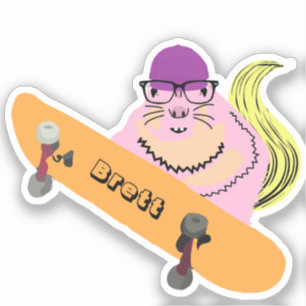 Adesivo Esquilo malvado #836 Brett Skateboard