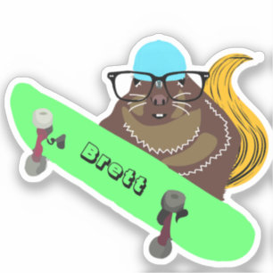 Adesivo Esquilo malvado #837 Brett Skateboard