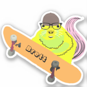 Adesivo Esquilo malvado #870 Brett Skateboard