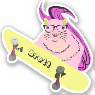 Adesivo Esquilo malvado #872 Brett Skateboard