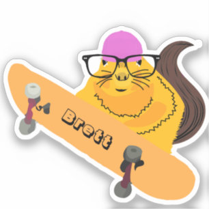 Adesivo Esquilo malvado #886 Brett Skateboard
