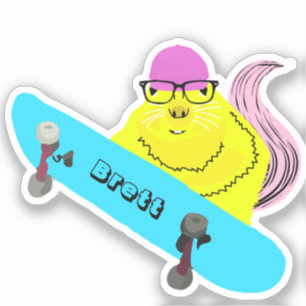 Adesivo Esquilo malvado #893 Brett Skateboard