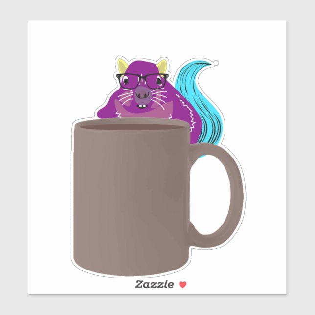 Adesivo Esquilo malvado #894 (Folha)