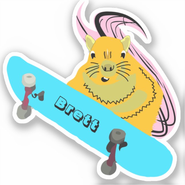 Adesivo Esquilo Malvado #900 Brett Skateboard (Frente)