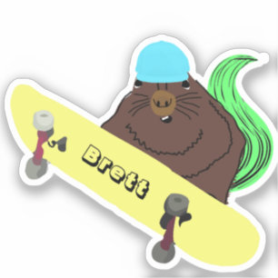 Adesivo Esquilo malvado #935 Brett Skateboard