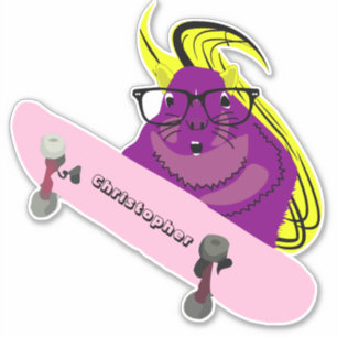 Adesivo Esquilo Malvado #96 Skateboard