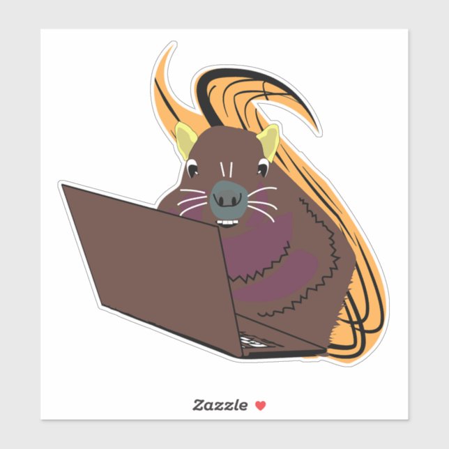 Adesivo Esquilo malvado nº 102 (Folha)