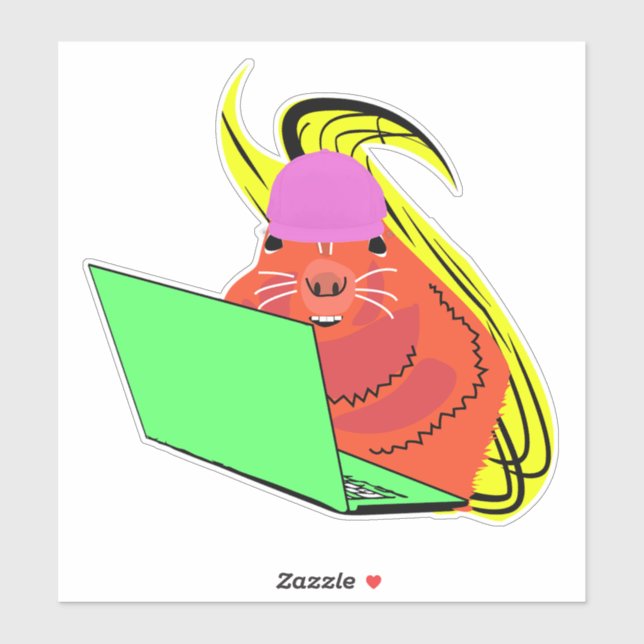 Adesivo Esquilo malvado nº 106 (Folha)