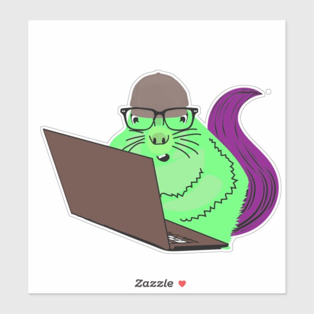 Adesivo Esquilo malvado nº 144 (Folha)