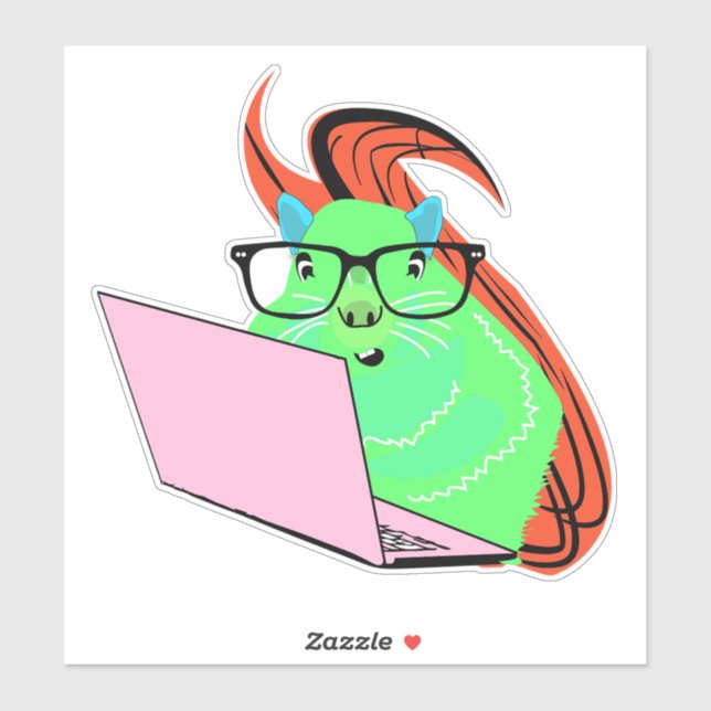 Adesivo Esquilo malvado nº 163 (Folha)