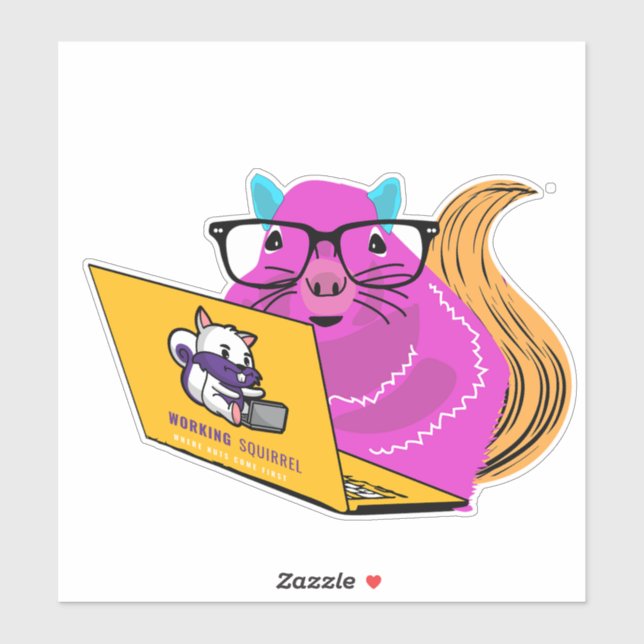 Adesivo Esquilo Malvado nº 16 Sticker (Folha)