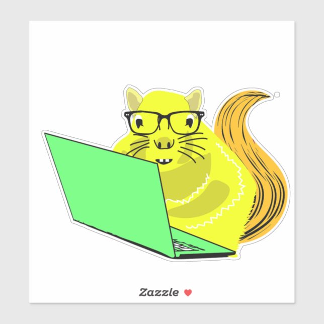 Adesivo Esquilo malvado nº 172 (Folha)