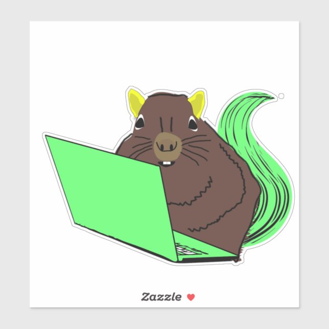 Adesivo Esquilo malvado nº 64 (Folha)