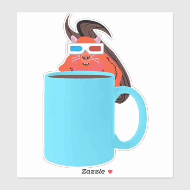 Adesivo Esquilo malvado nº 711 (Folha)