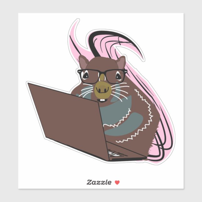 Adesivo Esquilo malvado nº 90 (Folha)