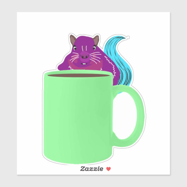 Adesivo Esquilo malvado nº 969 (Folha)