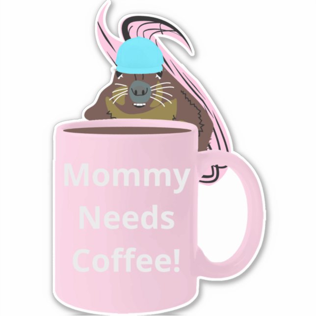 Adesivo Esquilo Naufragado #342 Café Cup (Frente)