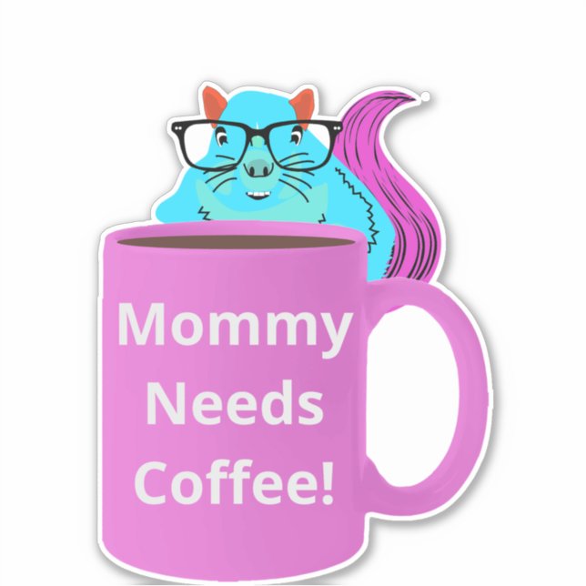 Adesivo Esquilo Naufragado #528 Café Cup (Frente)